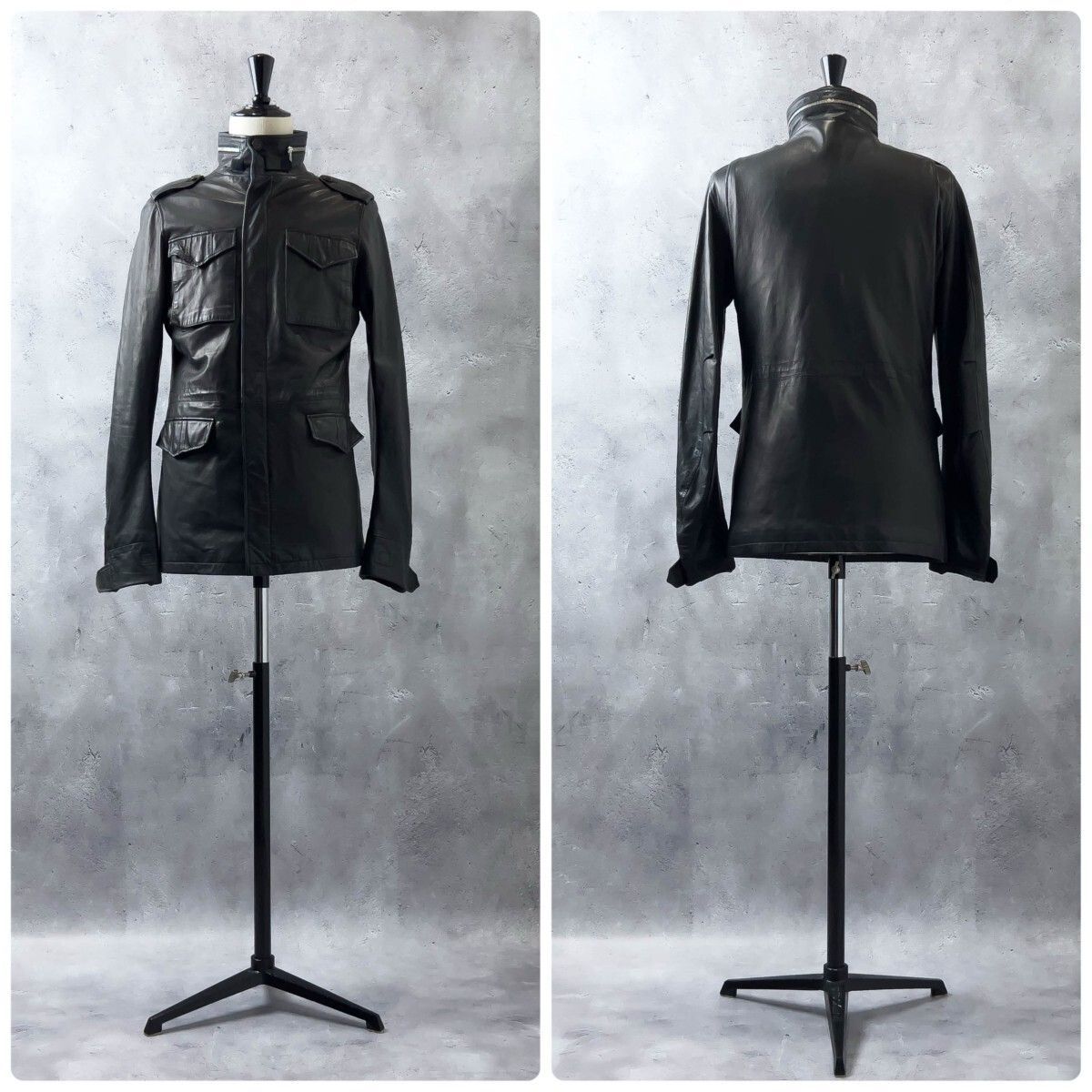 貴重 フランス製 wjk ダヴルジェイケイ / 鳴き革 羊革 レザー M-65