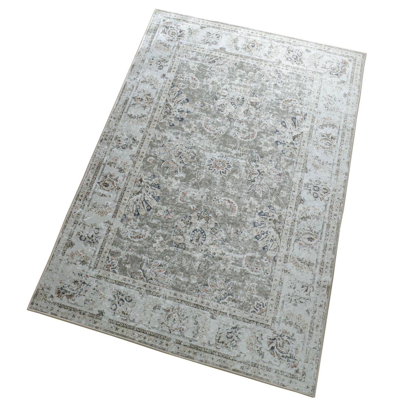グラムスタイル ペルシャ風 ラグ カーペット 1.5畳 130x190cm 洗える 滑り止め付 床暖房対応 ブラウン [ブラウン] [約130x190cm]