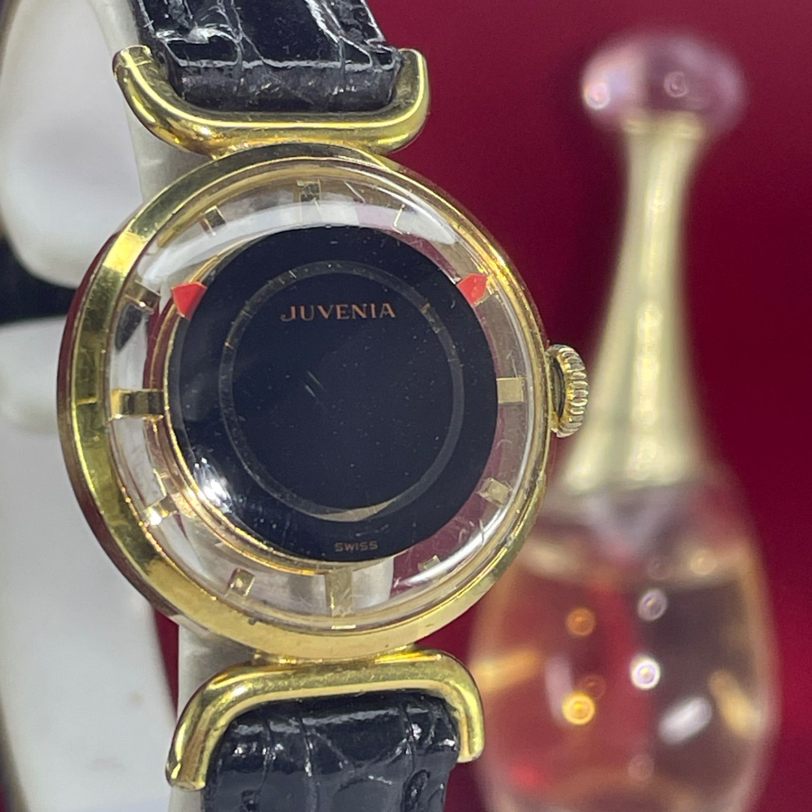 希少 70s JUVENIA ジュベニア ミステリーダイヤル裏スケ 手巻 腕時計 希少 70s JUVENIA ジュベニア ミステリーダイヤル裏スケ 手巻