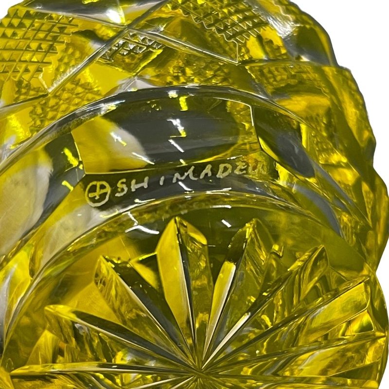 島津 薩摩切子 切子猪口 紫 口径6cm 高さ5cm ガラス工芸品【中古】12507K295 島津 薩摩切子 切子猪口 紫 口径6cm 高さ5cm ガラス工芸品【中古