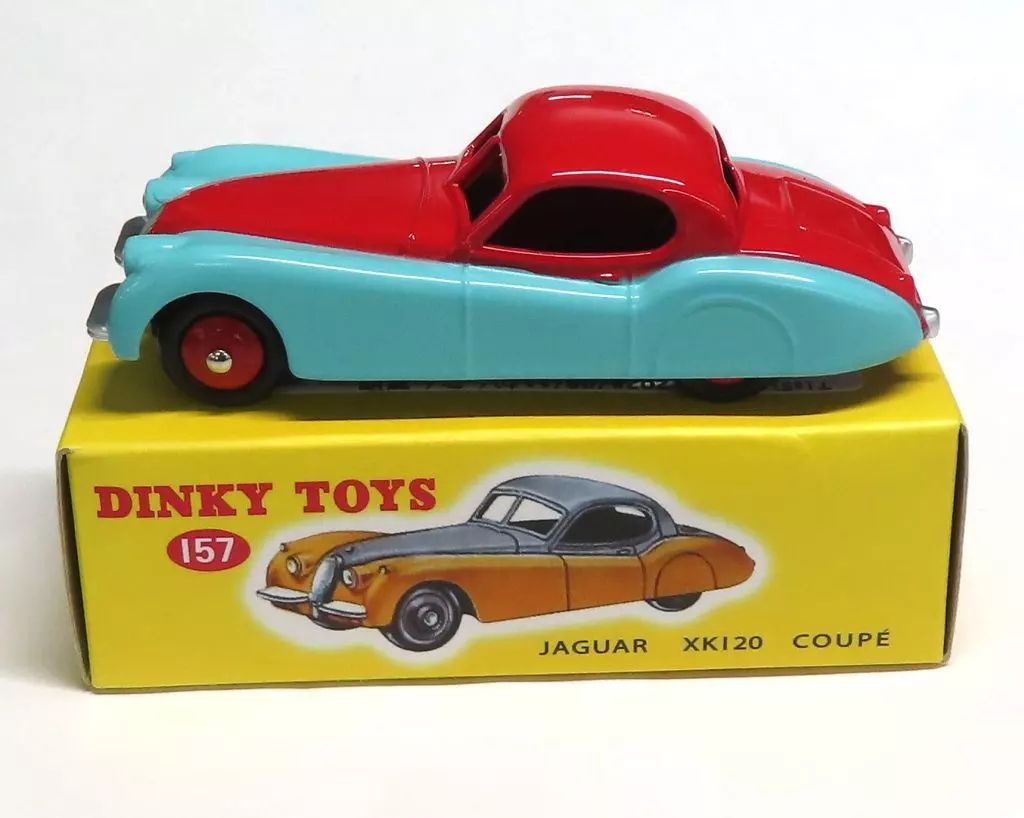 中古】ミニカー JAGUAR XK120 COUPE(ライトブルー×レッド) [157
