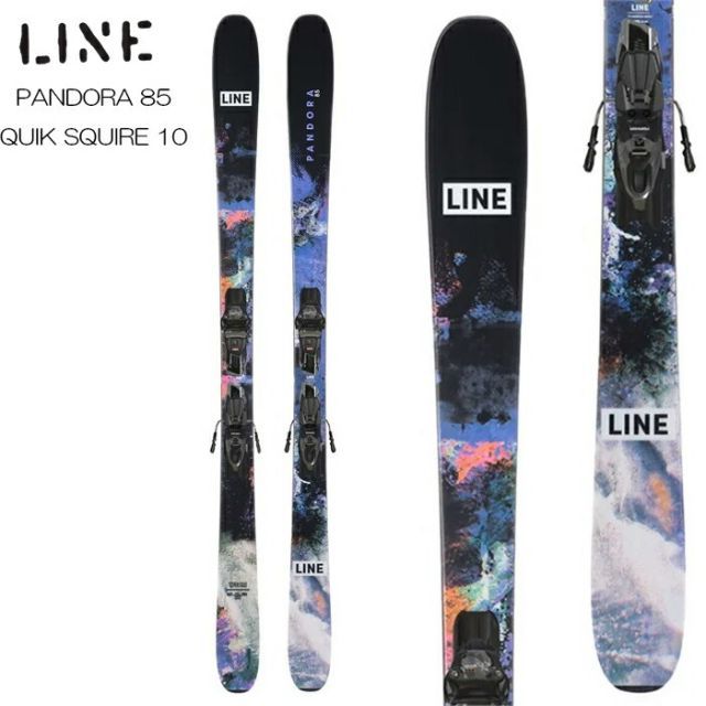 24-25 LINE ライン スキー板 メンズ レディース 2025 PANDORA 85 + QUIK SQUIRE 10 フリーライド オールマウンテン スキーセット