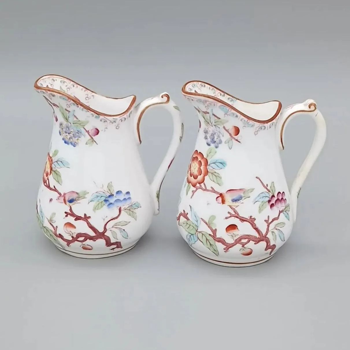 サルグミンヌ ミントン クリーマー 小 ２点 セット 1860～1922年製 SARREGUEMINES