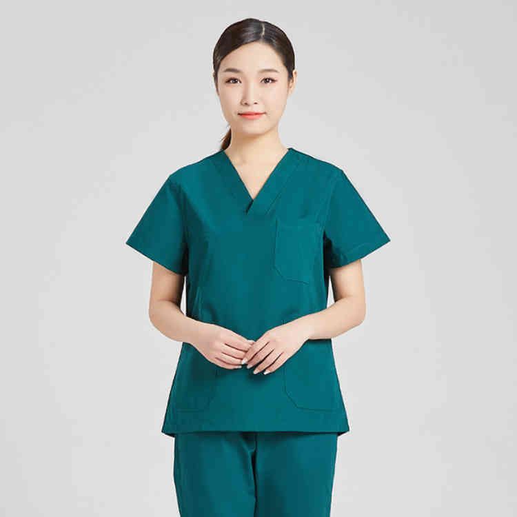 看護師 介護士白衣 Lサイズ 謙遜 ナース服 医療用ユニフォーム