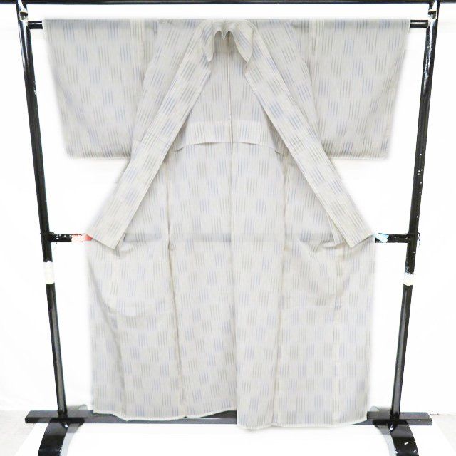 夏物 お召し 御召 着物 中古 正絹 身丈156cm M A1022-10 特選 夏物 お召し 御召 着物 中古 正絹 カジュアル 縞模様 オフ