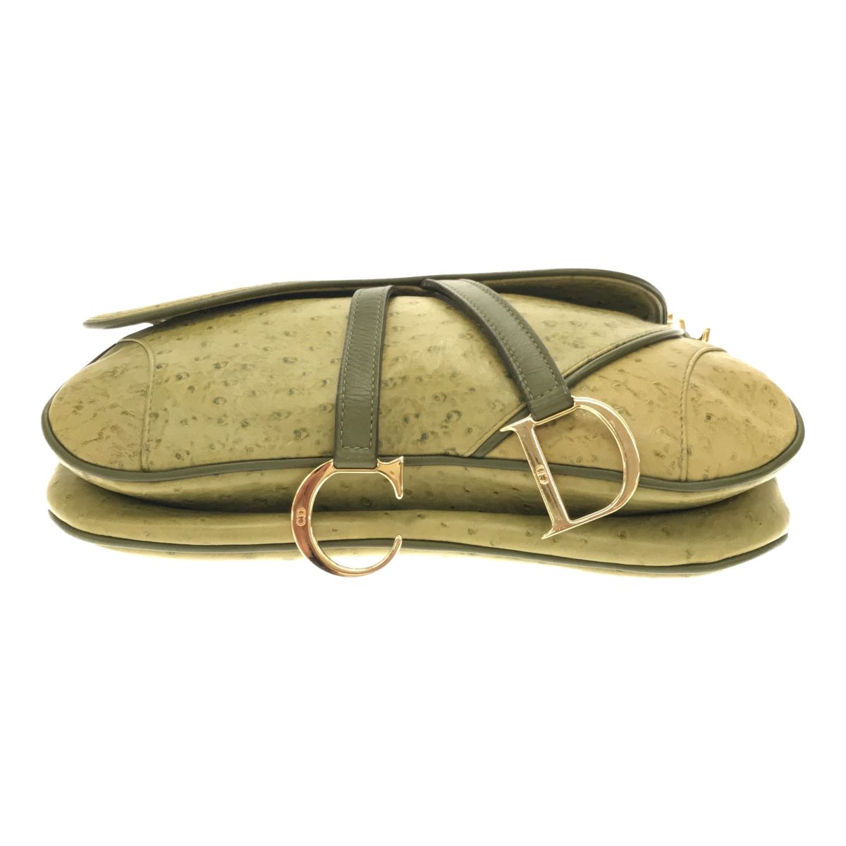 Christian Dior ダブルサドルバッグ オーストリッチ型押し - メルカリ