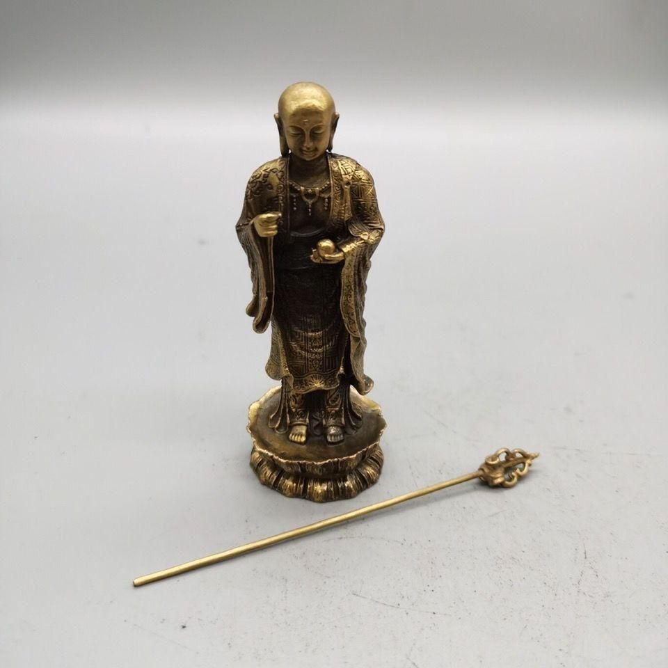 銅製 地蔵王菩薩 仏像 礼仏 供養 装飾品 工芸品 美術品 銅器 地蔵王菩薩仏像 仏堂供養 礼仏 工芸品 置物 - メルカリ