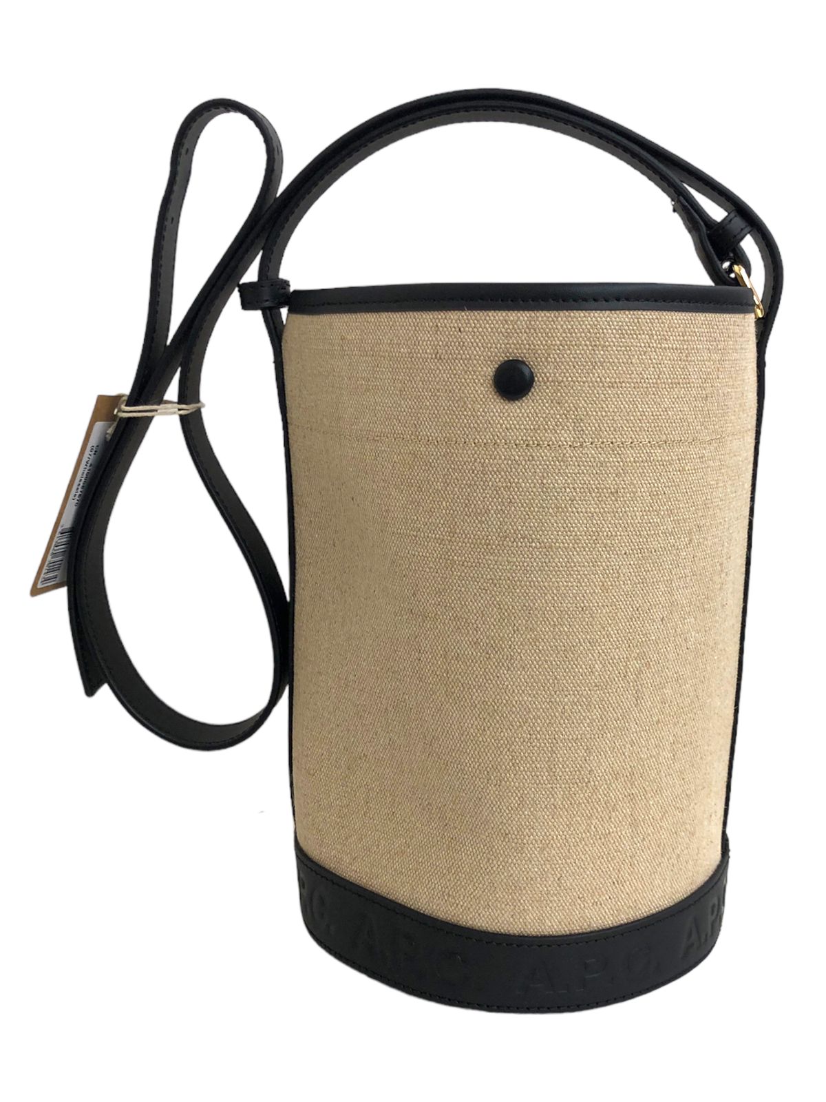 A.P.C. (アーペーセー) ジュート キャンバス×レザー バケツバッグ  