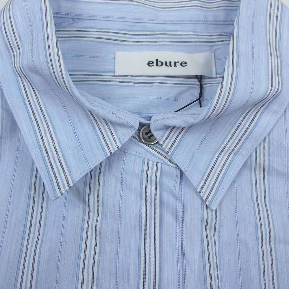 エブール ebure ブラウス 3410700318 ブランデーストライプ リボン