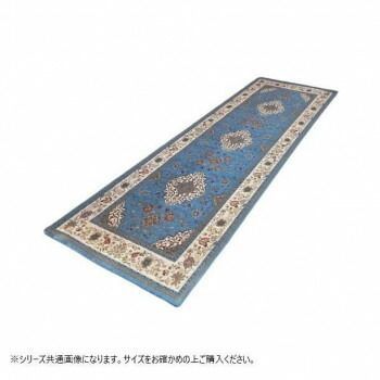 ベイス イタリア製 ジャガード織 イスタ マット65×180 ターコイズ FM68S041