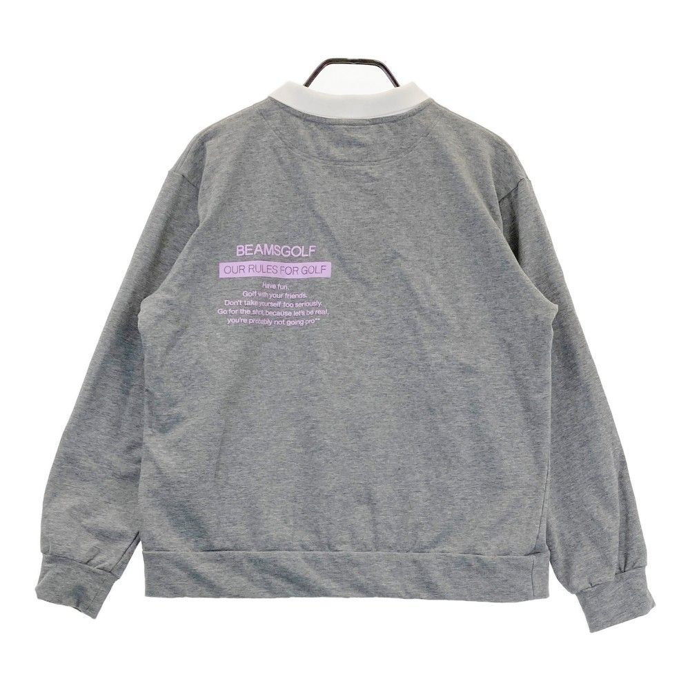 サイズ：L BEAMS GOLF ビームスゴルフ 長袖ポロシャツ グレー系