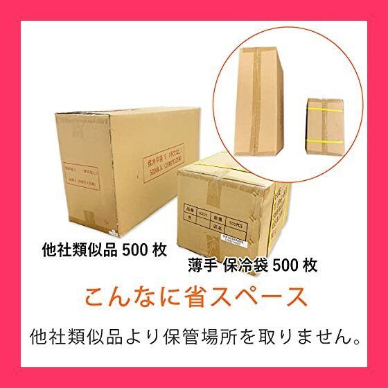 エーワン 保冷袋 平袋 薄手タイプ 内側もアルミ生地 小サイズ 内寸法 Ｗ巾200×Ｈ高275mm 500枚