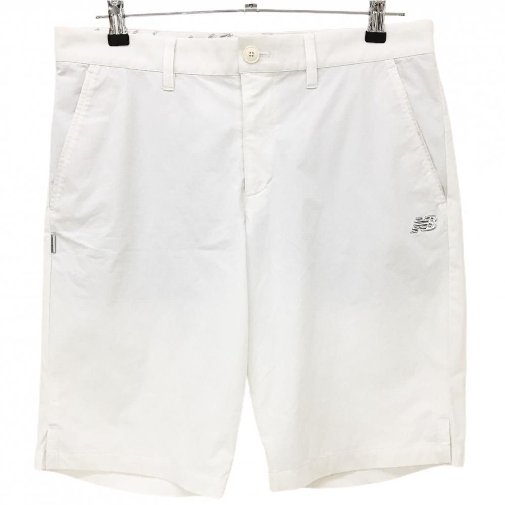 ニューバランス ゴルフ ハーフパンツ【ホワイト/５】新品！ ニューバランスゴルフ ハーフパンツ 白 格子地模様 メンズ 5(L