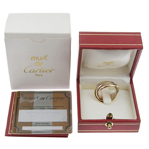 Cartier ゴールドリング 箱付き 保証書付】 CARTIER(カルティエ) les must de Cartier トリニティ