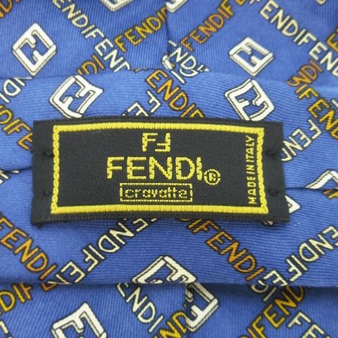 良品✨FENDI ネクタイ　フェンディ　ズッカ柄　FFロゴ　ジャガード 815 FENDI フェンディ ネクタイ ズッカ柄 ズッキーニ ジャガード