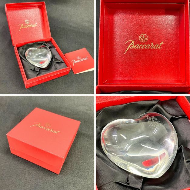 中古】バカラ ペーパーウェイト ハートクリア 1761531 Coeurクリスタル