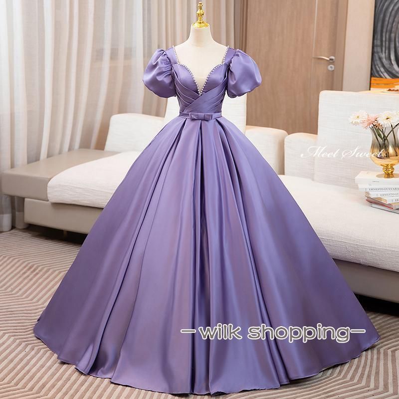 L2Lサイズ 訪問着からのVネック着物リメイクドレスです 訪問着