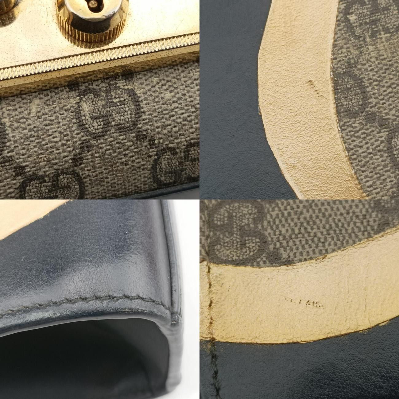 グッチGucciパドロック ベージュ×マルチ