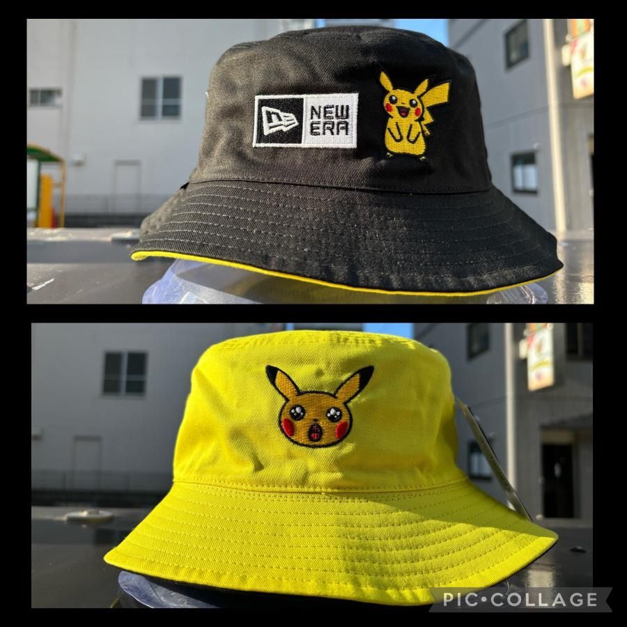 NEW ERA バケット01 リバーシブル Pokemon ポケモン ピカチュウ ブラック/イエロー M/Lサイズ ¥5500+送料¥550