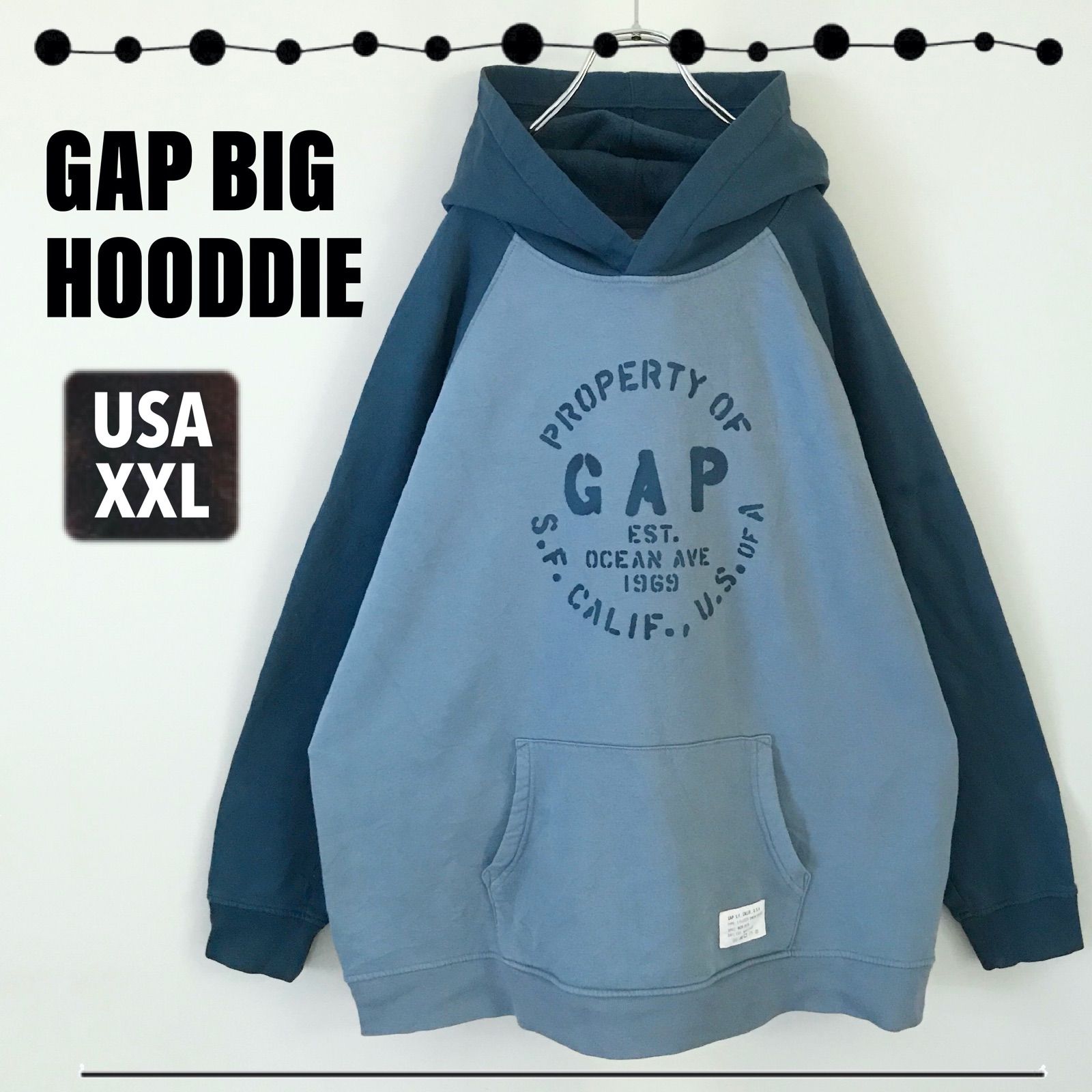 GAP ギャップ☆ビッグサイズ☆ステンシルロゴプリント☆ラグラン 