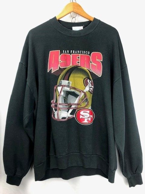 49ers NFL Chalk Line USA製 古着 San メンズL ナイロンスタジャン 90