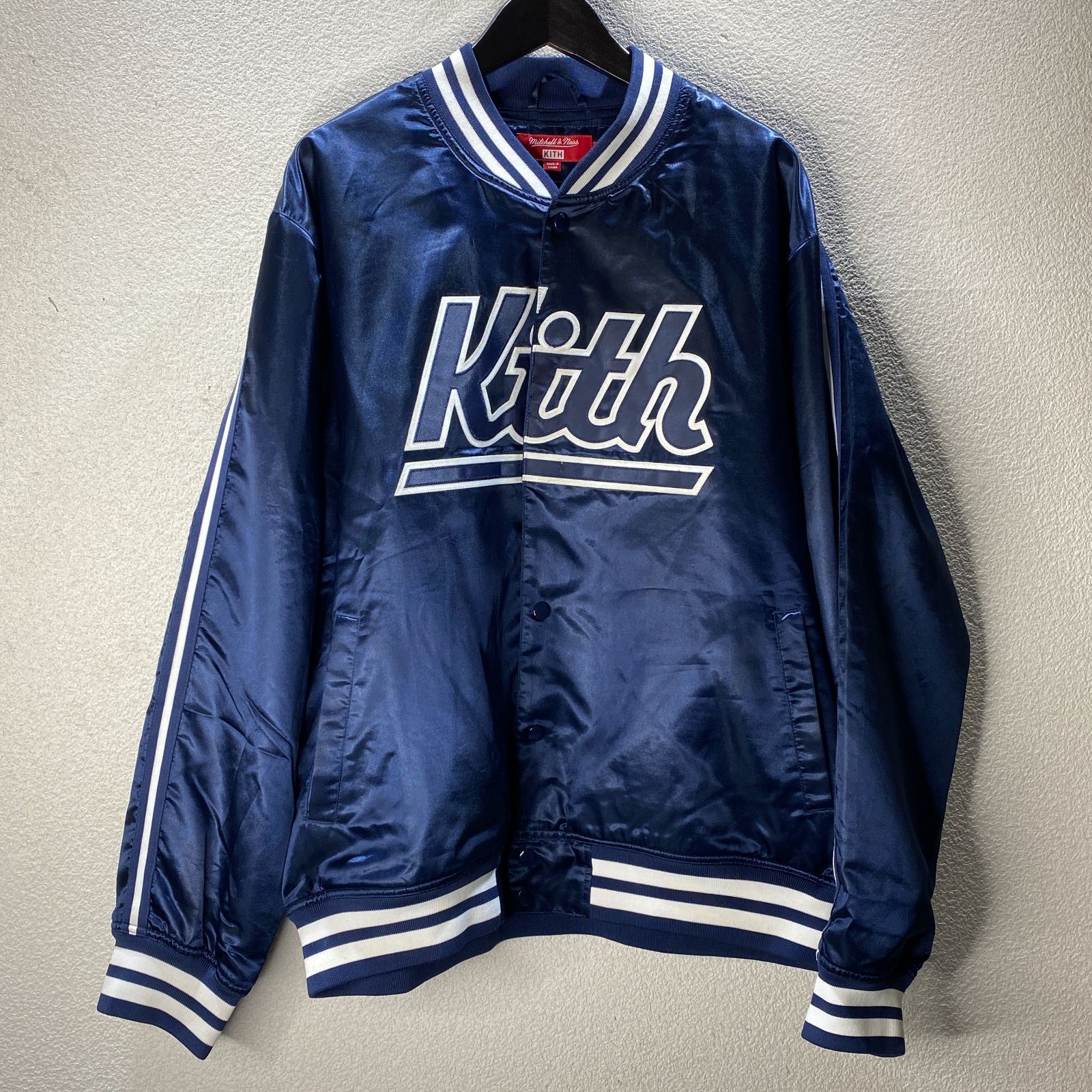 Kith x Mitchell & Ness Satin Warm-Up Jacket XL 【M00090-003】