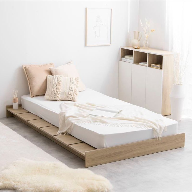 シングルマットレス付 幅広すのこローベッド 幅120cm ベッド シングル すのこベッド 一人暮らし ワンルーム