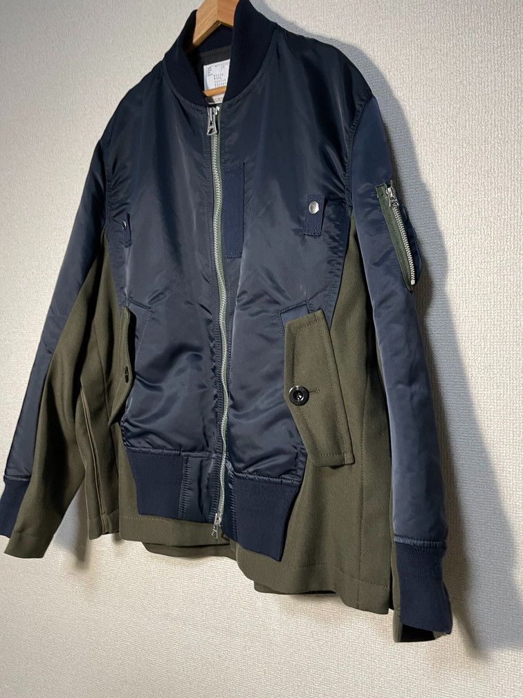 sacai サカイ MA-1 MA1 ブルゾン ジャケット コート 21-02660 - メルカリ