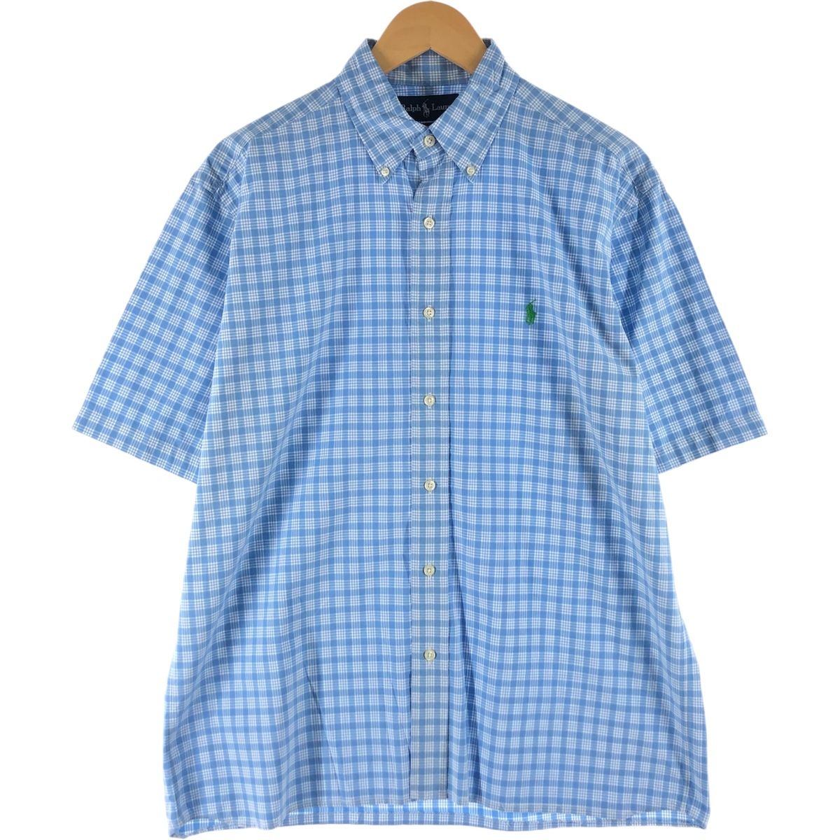 古着 ラルフローレン CLASSIC FIT クラシックフィット 総柄 星柄  ボタンダウン半袖 リネンシャツ レディースXL相当 /eaa567019 古着 ラルフローレン Ralph Lauren CLASSIC FIT クラシック