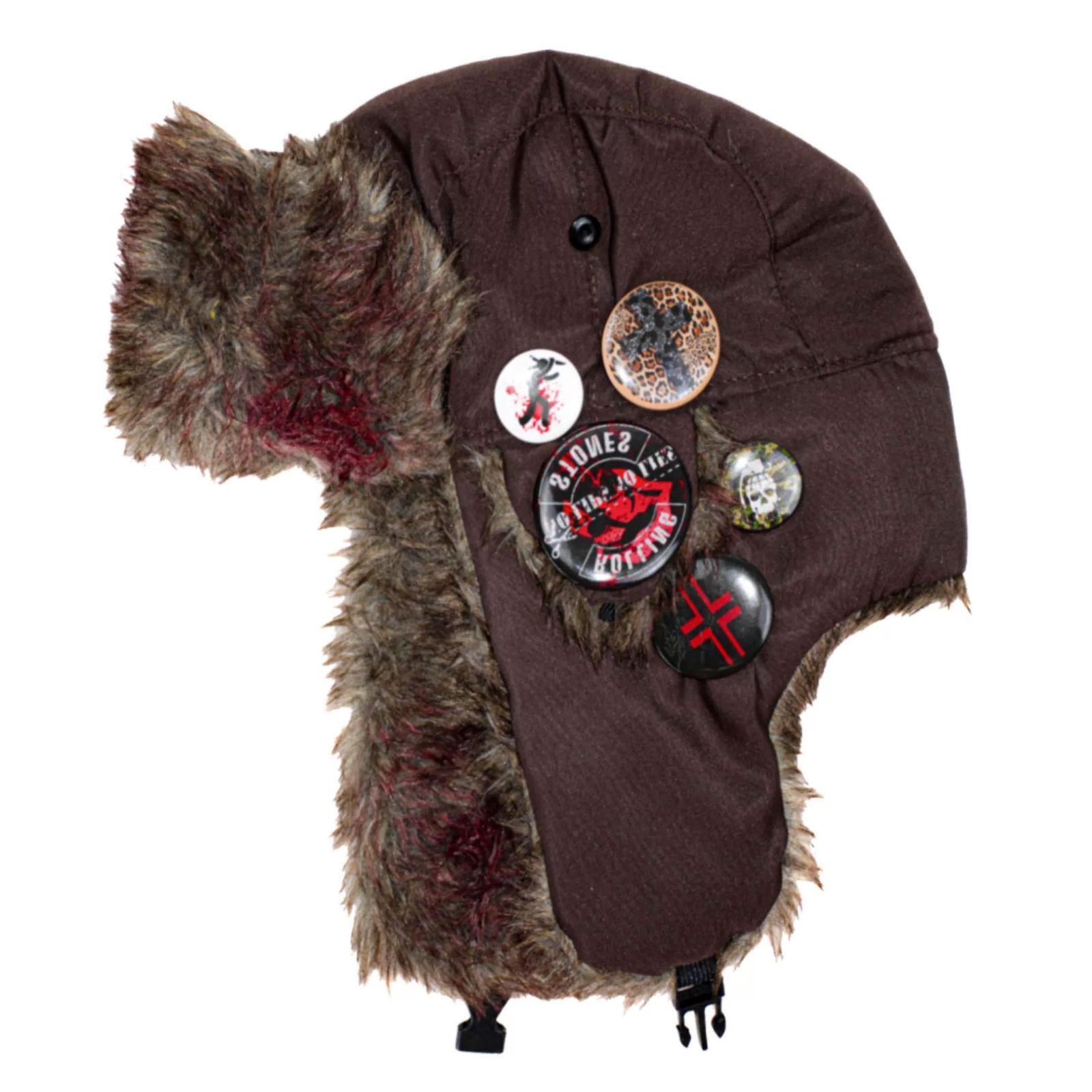 ♥ ファー フライトキャップ 冬 秋 黒 帽子 Y2K