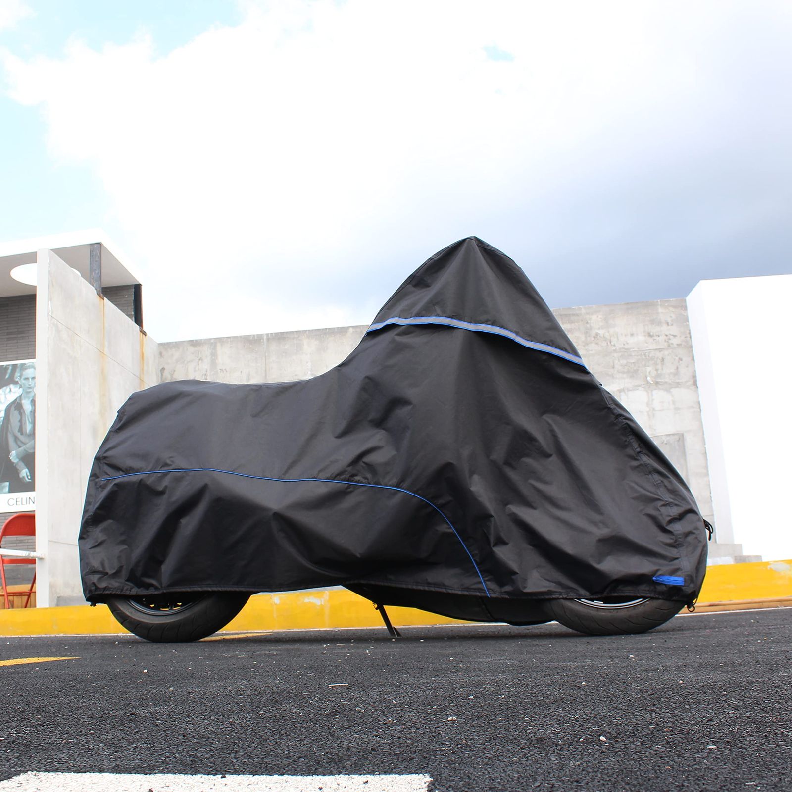 ブラック トバイクカバー バイク カバー 耐熱層 225CM 高機能完全防水 耐熱 撥水 UVカット 丈夫な厚手生地 盗難 風飛び防止 バイクカバー 420D 溶けない 車体カバー 防炎 ベンチレーション 破れにくい レインカバー 耐水圧10000MM にとっ FFCRYSTALESIA_COM