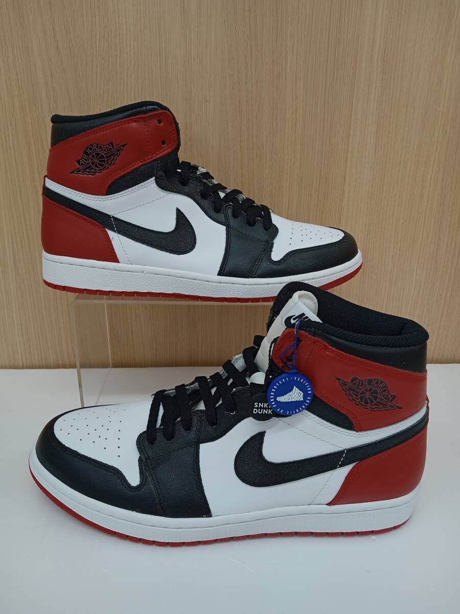 美品 Nike ナイキ Air Jordan 1 Retro High OG Black Toe 2013 エアジョーダン1 レトロ  555088-184 箱 替え紐あり 29 レッド 通年