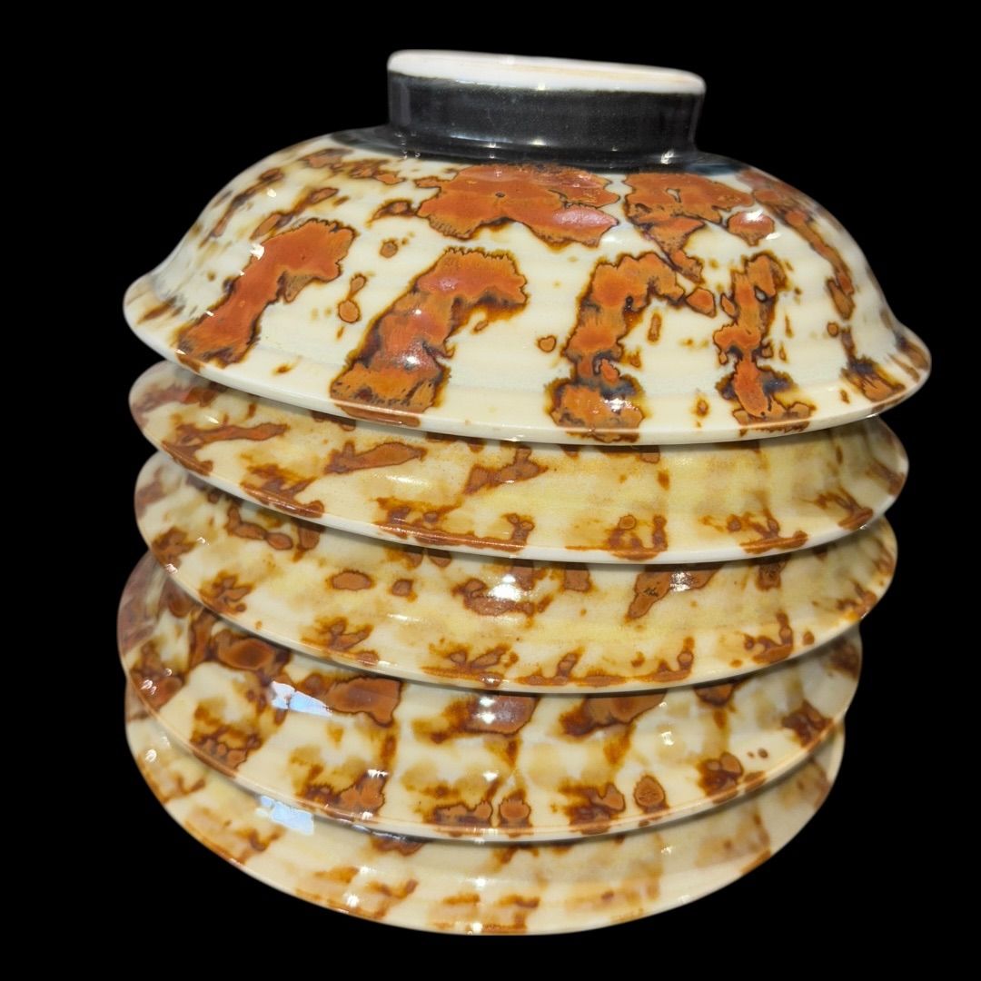 蓋つき煮物椀 5客揃え 柄付き 食器 インテリア お椀 柄付き