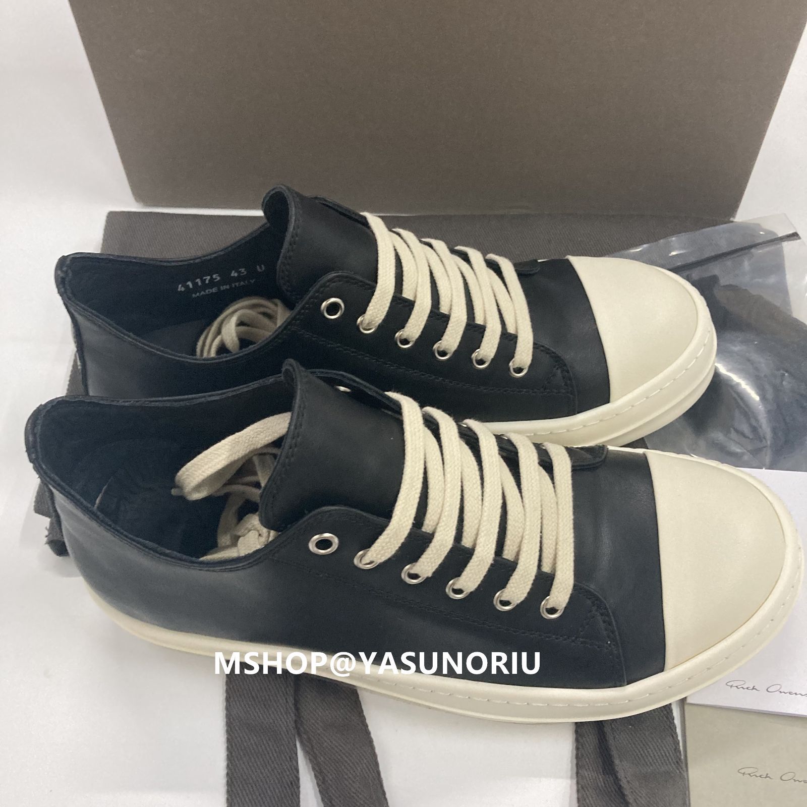 Rick Owens LOW SNEAKS レザー スニーカー RU01C4891LPO911