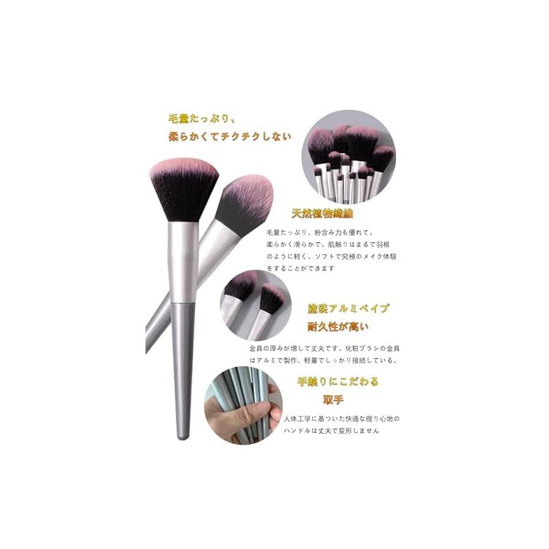 【美品】クレド メイクブラシ セット GRTUFOBAメイクブラシセット12本 化粧ブラシセット 高級繊維毛