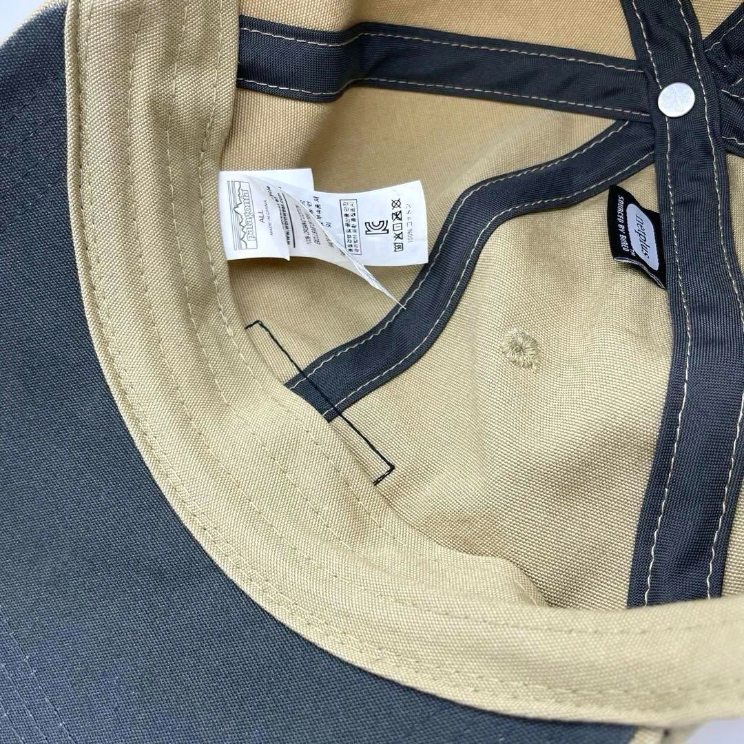 patagonia ベースボールキャップ ベージュSサイズビンテージ patagonia ベースボールキャップ ベージュ 山ロゴ 帽子