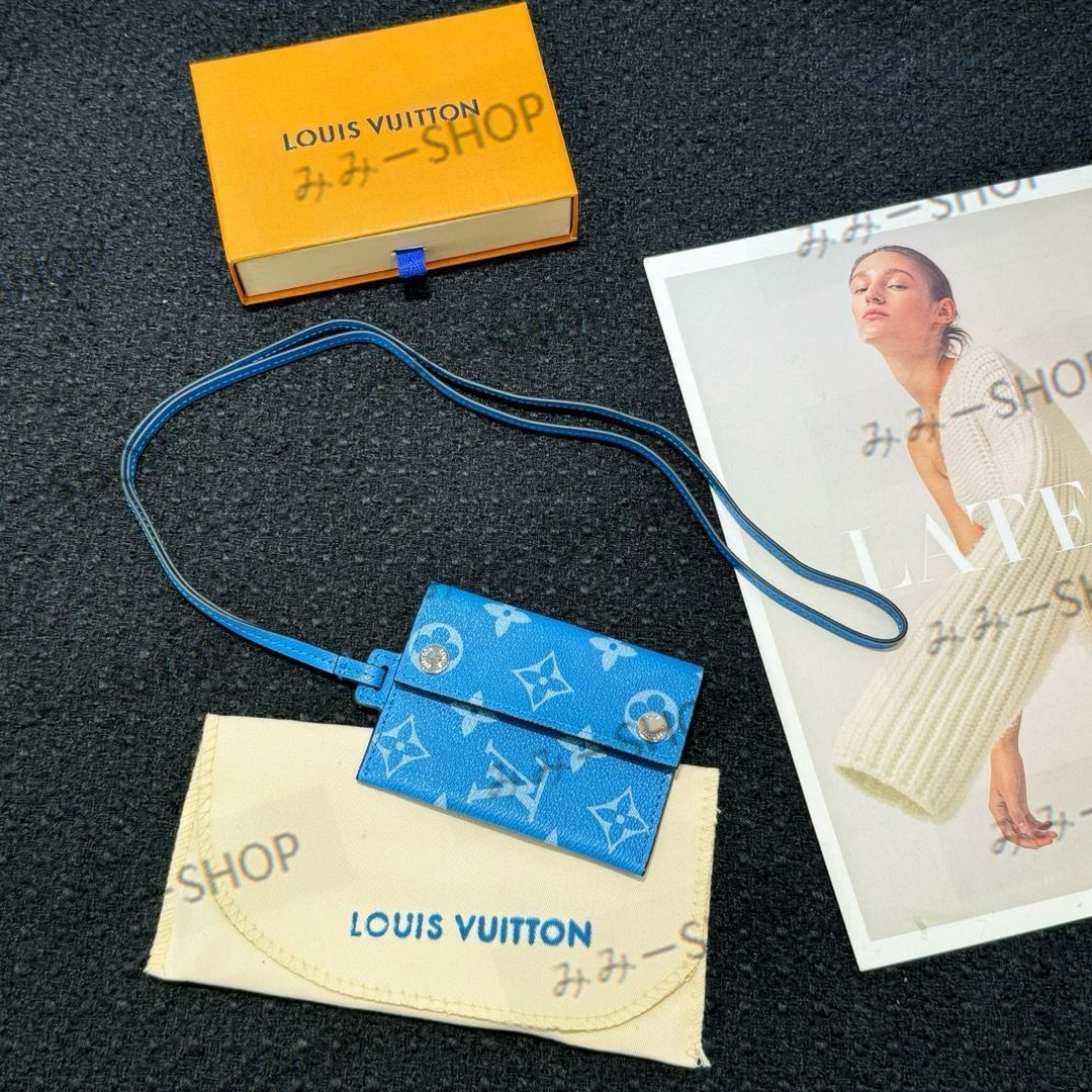 LOUIS VUITTON ルイヴィトン ポルト カルト･オンストラップ アガベ ブルー