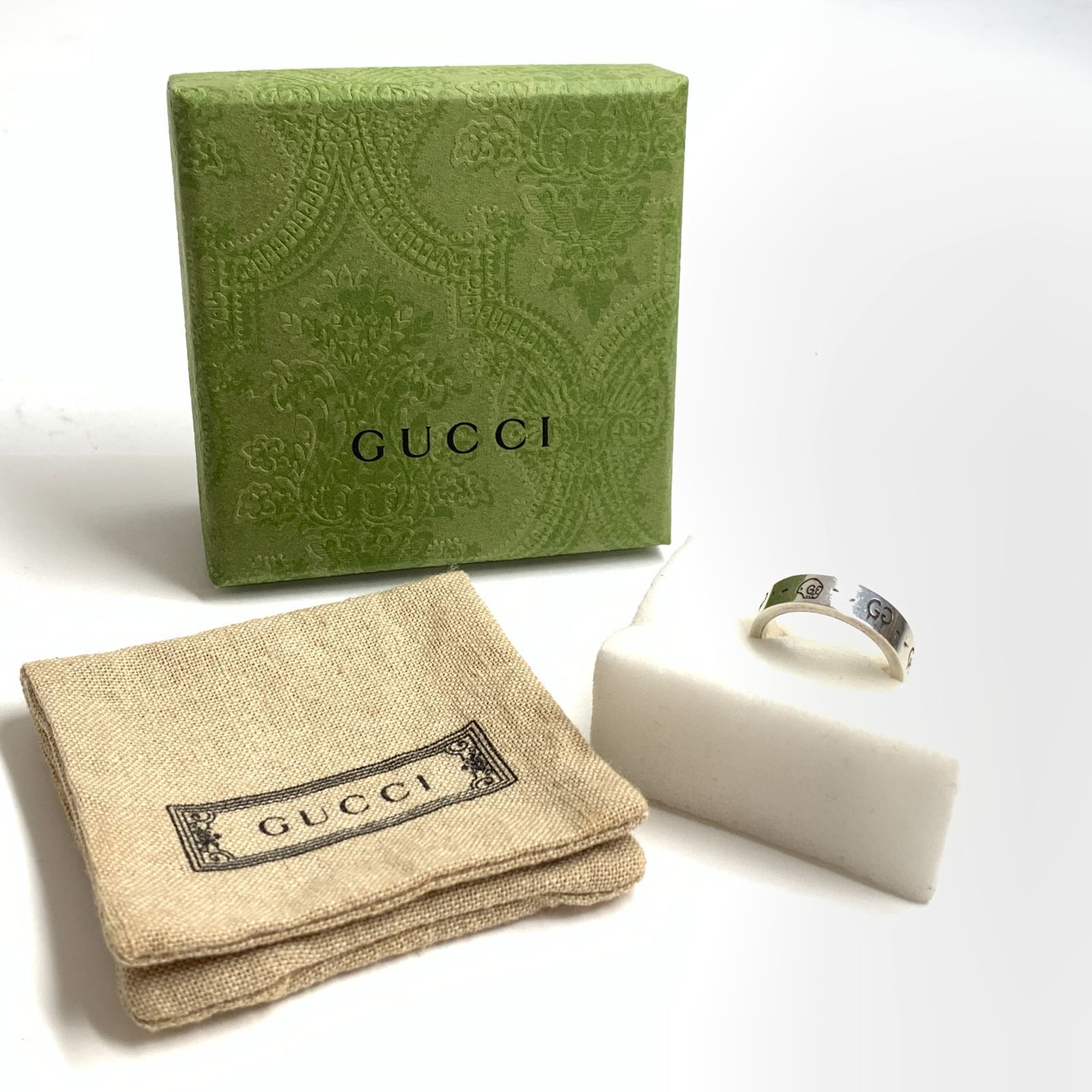 GUCCI ゴーストリング 20号 シルバー 袋・箱付き