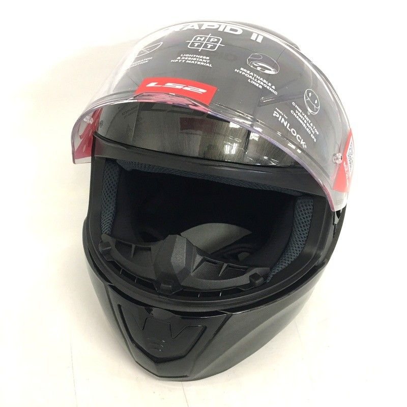 LS2 RAPID2 フルフェイスヘルメット 除菌消臭済 XLサイズ チタニウム ブラック オートバイ ツーリング ライディング バイカー バイク用品 TA3486