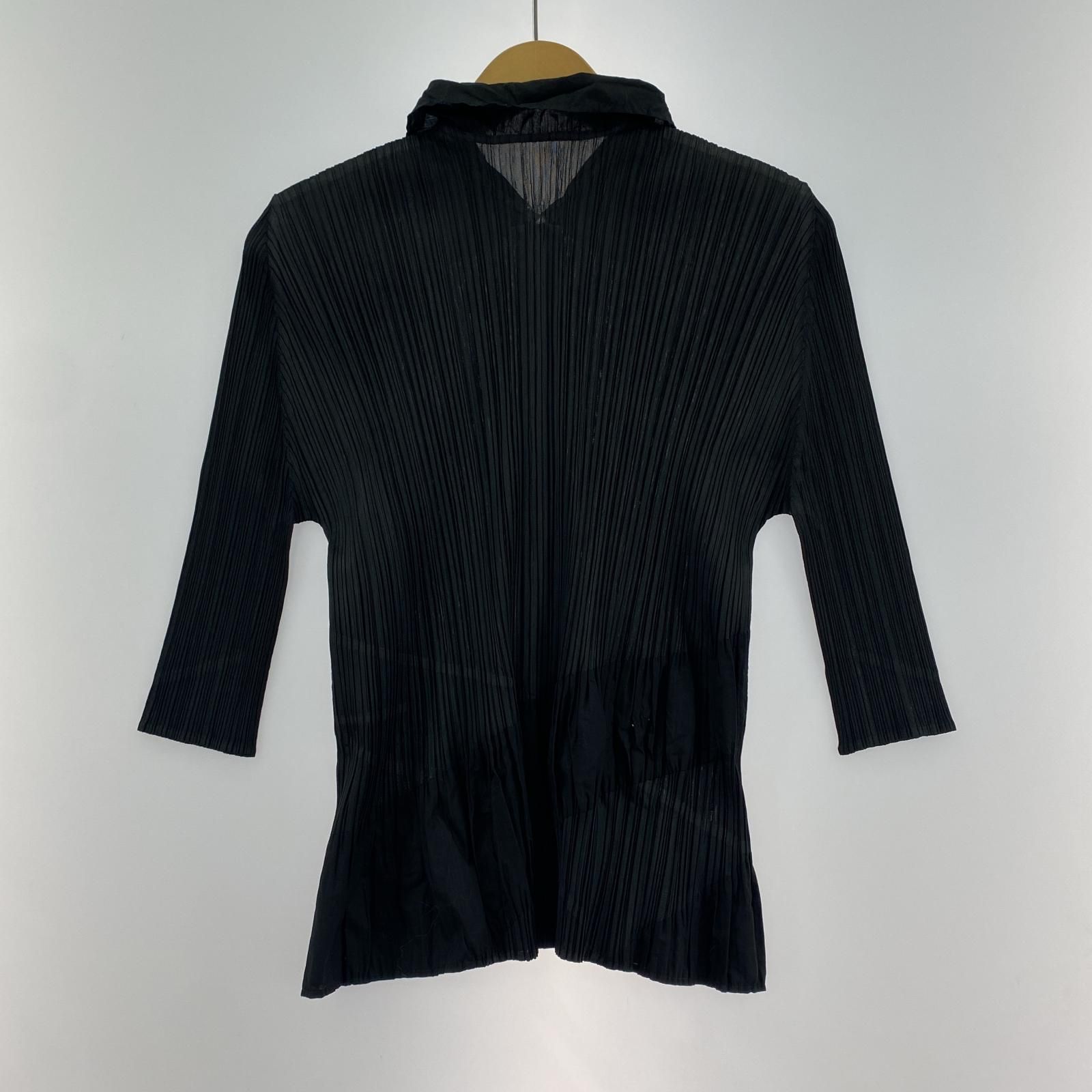 PLEATS PLEASE プリーツTシャツ ブラック 美品 99ss プリーツプリーズ vintage PLEATS PLEASE イッセイ