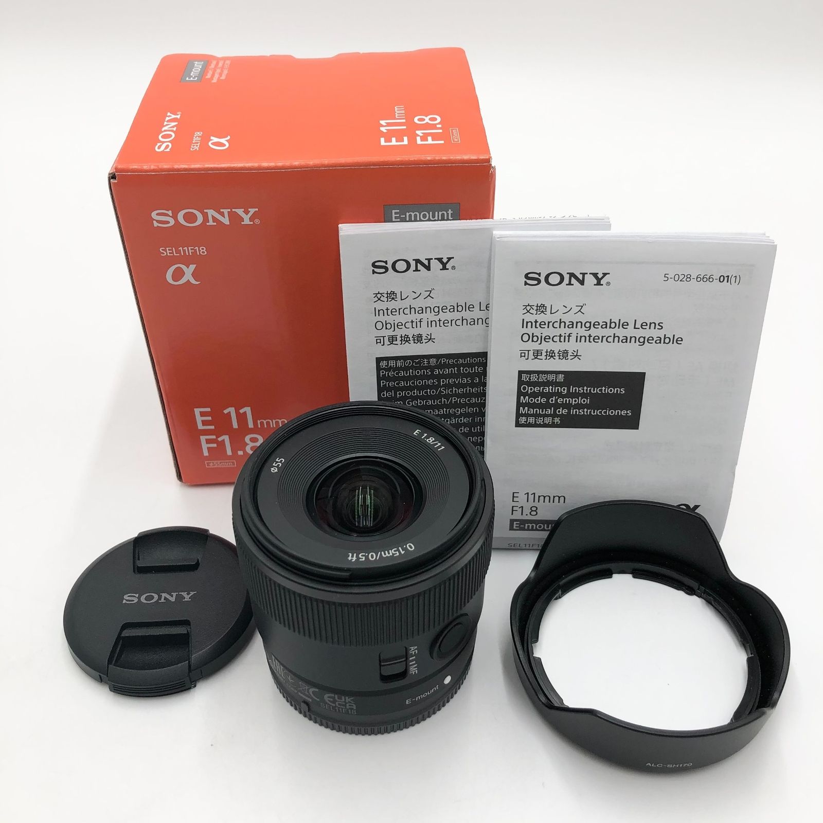 SONY ソニー 広角単焦点レンズ APS-C E 11mm F1.8 デジタル一眼カメラα Eマウント 用 純正レンズ SEL11F18