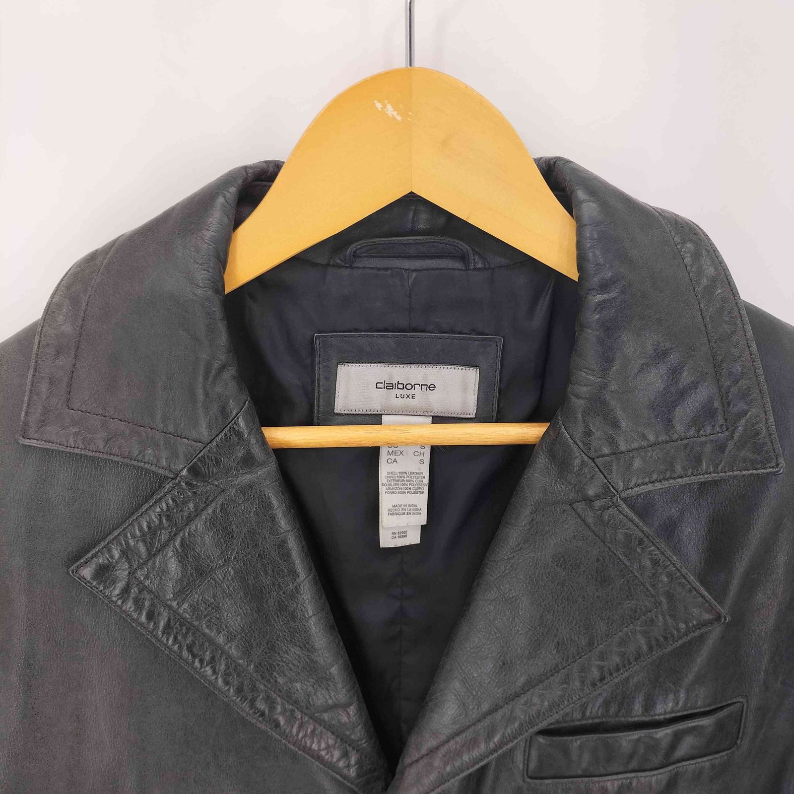 クレイボーン Claiborne 本革 レザージャケット メンズ import：S