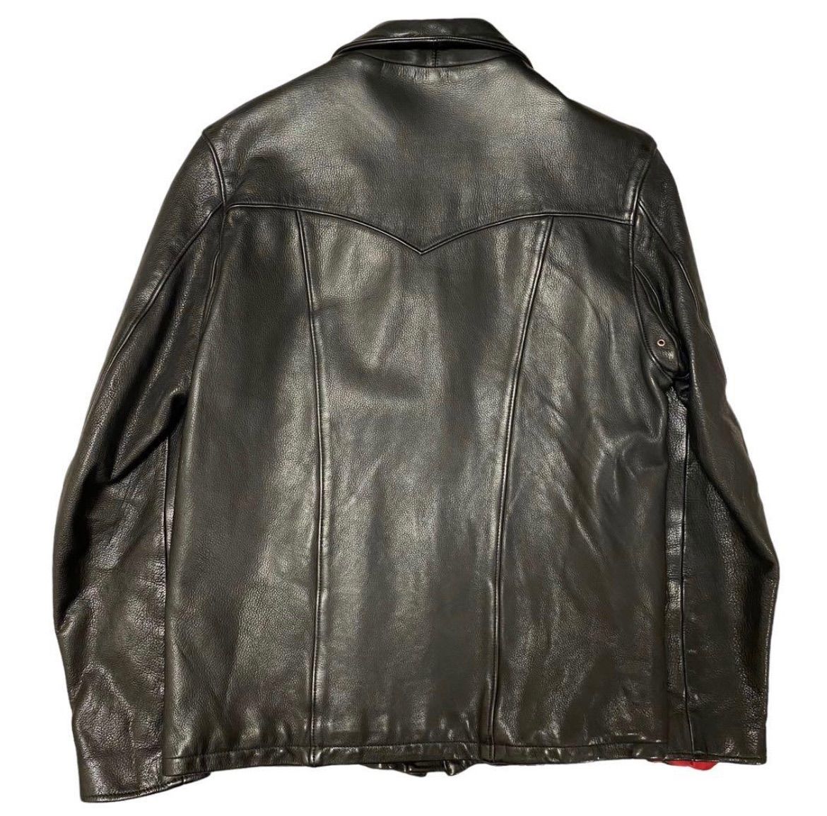 RUDEGALLERY レザージャケット シングルライダース チェック