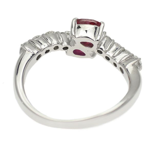 Pt900 ルビー ダイヤモンド リング 0.68ct D0.36ct トワエモア - メルカリ 