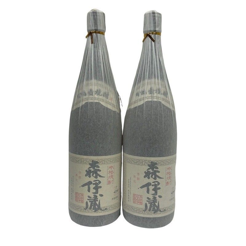 焼酎 まとめ2本セット 森伊蔵 1800ml 25度 森伊蔵酒造 箱 和紙破れあり  