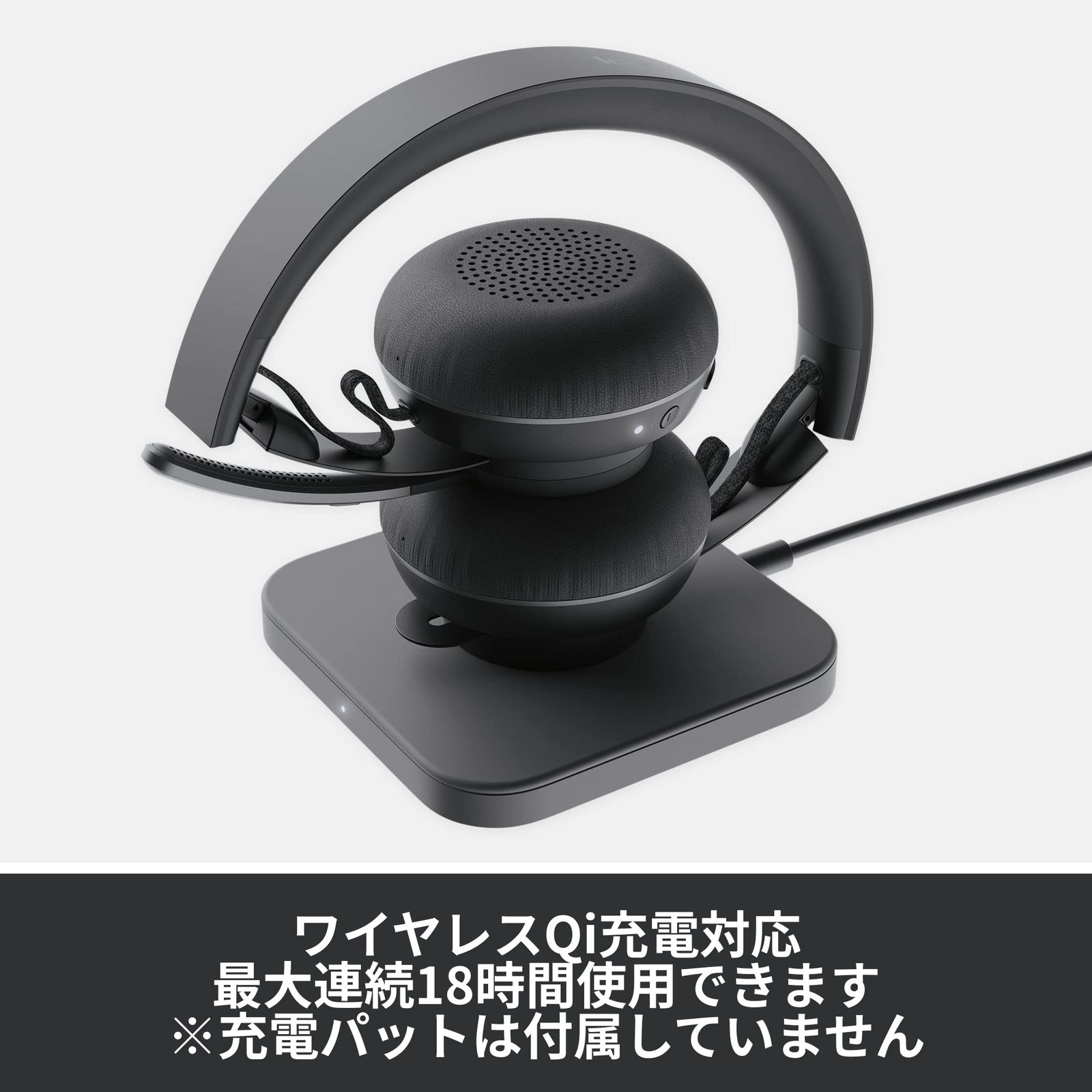 ロジクール ワイヤレス Bluetooth ヘッドセット ノイズキャンセリング マイク付き Qi 充電 フリップミュート Zone Wireless ZONEWLUC Zoom Skype 対応 USB USB-C Mac PC パソコン ヘッドフォン ヘッ WWW_MEBLE-SODAR_PL