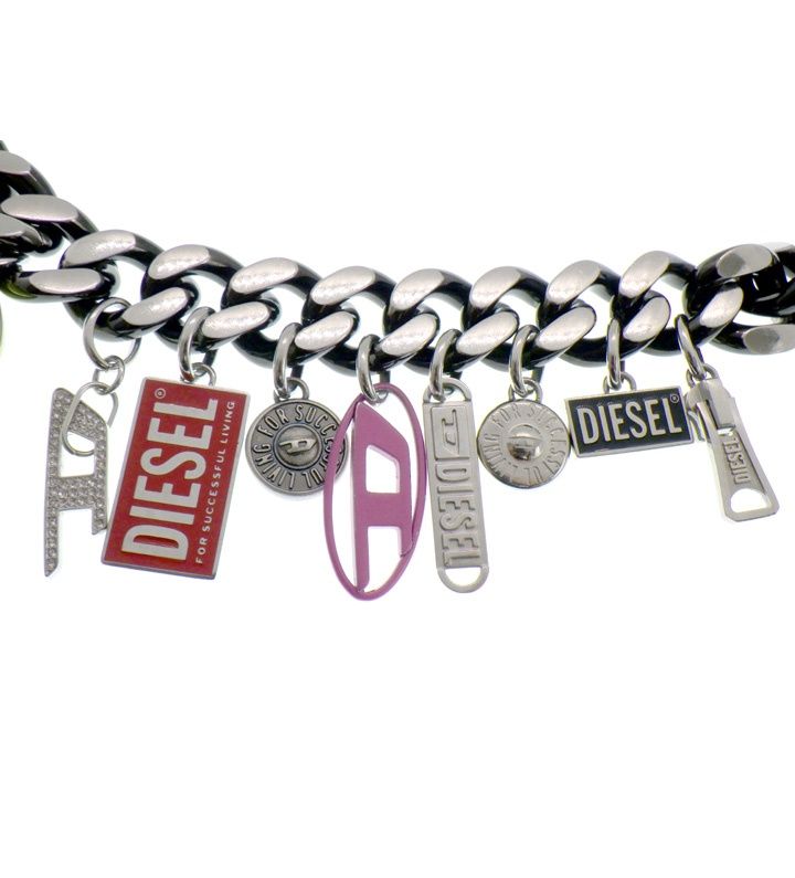 ディーゼル　シルバー チェーンネックレス DIESEL ディーゼル ネックレス ペンダント アクセサリー 喜平