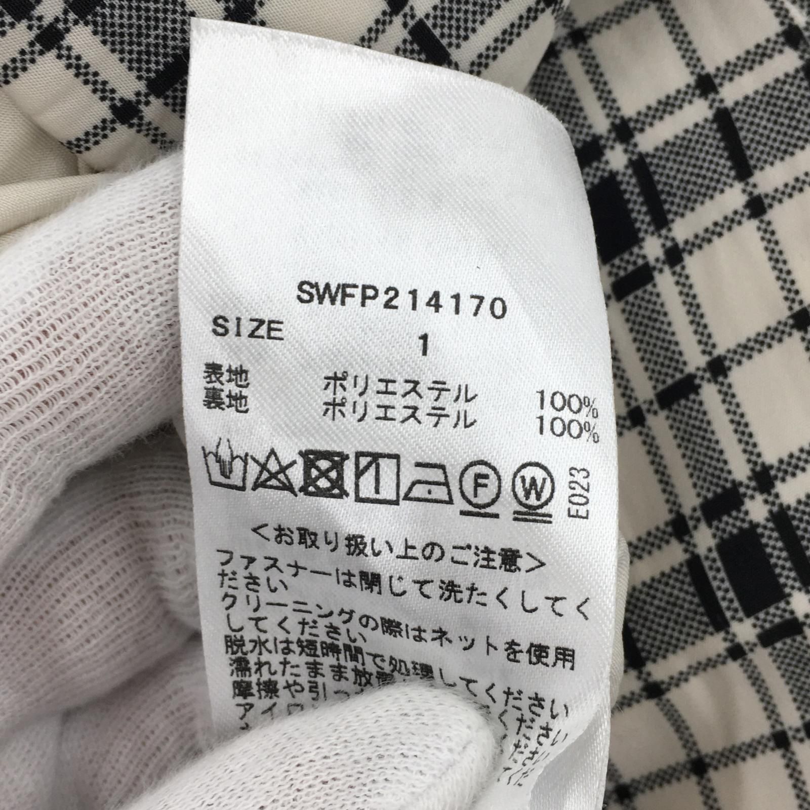 snidel スナイデル チェック パンツ size1/ブラック×ホワイト