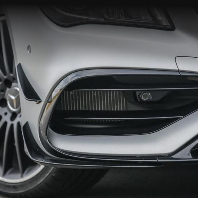 CLA C117 フロントエアロ 風刀付き8点キット 2016-2019 ベンツCLA200|220 ABS ピアノブラック スポイラー改装パーツ