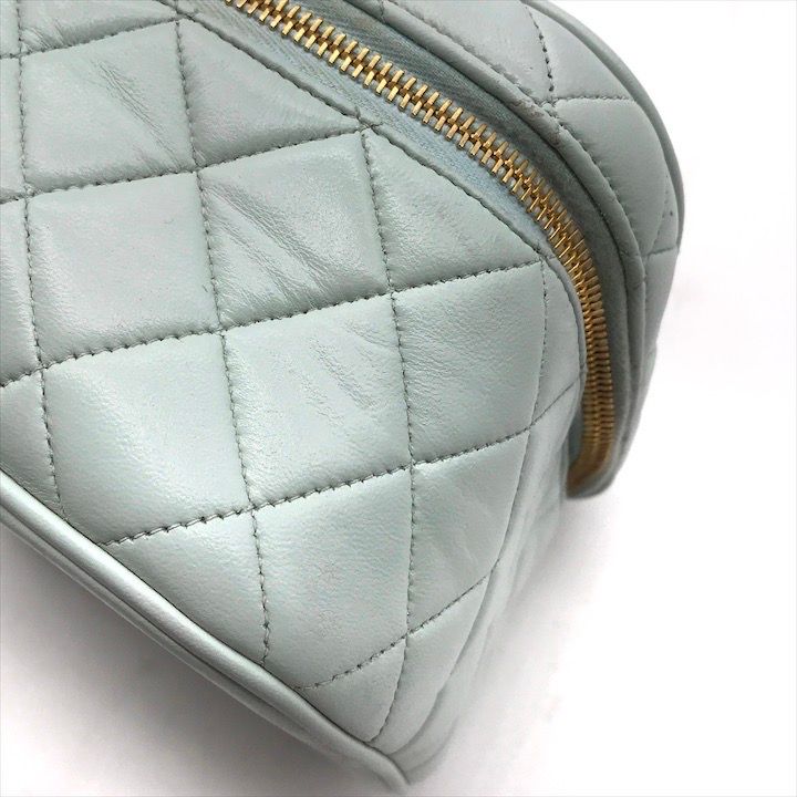 CHANEL シャネル ココマーク マトラッセ 良品 ラムスキン 1円 ミニ 中古良品 レザー - チェーン クラッチ プッシュロック ココ Rococo